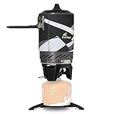 Fire-Maple® STAR Outdoor Campingkocher klein für Gaskartuschen [Schwarz] - Gas Campingkocher mini - Kartuschenkocher - Gasbrenner Camping - Sturmkocher - Survival Kocher - Gaskocher-Set