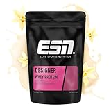 ESN Designer Whey Protein Pulver, Vanilla, 1 kg, bis zu 23 g Protein pro Portion, ideal zum Muskelaufbau und -erhalt, geprüfte Qualität - made in Germany