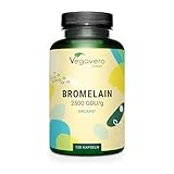 Bromelain hochdosiert | bis zu 1300 mg am Tag | (3250 F.I.P - 1625 Gdu) pro Kapsel | magensaftres. DRCaps® | Laborgeprüft | Eaus Ananas | Vegan - Ohne Zusatzstoffe | Dt. Produktion Vegavero®