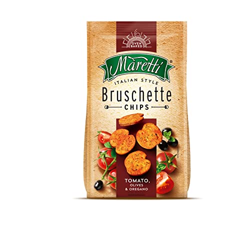 Maretti Bruschette Chips - Tomato, Olives & Oregano, Brotchips Tomate, Olive und Oregano - Bruschetta Chips - 150g