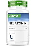 Melatonin - 365 Tabletten - 0,5 mg pro Tagesdosis (1/2 Tablette) - Ohne unerwünschte Zusätze - Hochdosiert - Vegan