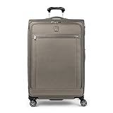 Travelpro Platinum Elite Softside Erweiterbares Gepäck, 8 Räder, Drehkoffer, USB-Anschluss, Metallischer Sand
