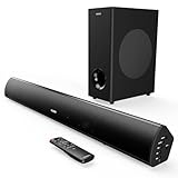 Majority Teton Plus Bluetooth Soundbar für TV Geräte | 180W 2.1 Heimkino Soundsystem für Fernseher mit Kabellos 5.25' Subwoofer | HDMI ARC Eingang, Benutzerdefinierter EQ & Inklusive Fernbedienung