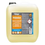 Clinex DISHINE Premium Konzentriertes Profi Klarspüler für gewerbliche Spülmaschinen / 10l Kanister/Glanzspüler für Spülmaschinen in Haushalt & Gewerbe Maschinenklarspüler/Enthärtet Wasser