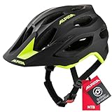 Alpina Carapax 2.0 - Leichter, Stabiler & Komfortabler Fahrradhelm Mit Fliegennetz & Antibakteriellen Polstern Für Erwachsene, Black-neon Yellow matt, 57-62 cm