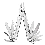 Leatherman Rebar Multi-Tool - 17 feststellbare Werkzeuge für Heimwerker und Camping - Schwarzer Edelstahl mit Molle Holster - Silber