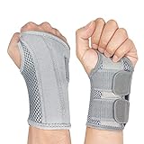 NuCamper Atmungsaktive Handgelenkstütze Handgelenk Bandage Mit Metallschiene-Stabilisator Männer Frauen Handgelenkbandage Verstellbare Handgelenkschiene für Arthritis, Sehnenentzündung, Verstauchung