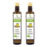GreatVita Bio Hanföl, 100% rein & kaltgepresst, 2x (500 ml) Hanfsamenöl