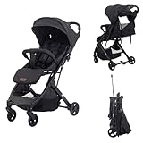 Novi Baby® Travel Go Basic Buggy, Leichter Kinderwagen, kompakter Einhandbuggy, einfach zusammenklappbar, mit verstellbarer Rückenlehne und Ablagekorb, speziell für Flugreise