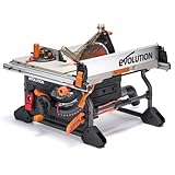 Evolution Power Tools R255TBL Tischsäge (Nächste Gen Rage 5-S) Tragbare Multimaterialsäge schneidet Holz Metall Kunststoff, 45˚ Fase, +/- 60˚ Gehrungswinkel, 87mm Schnitttiefe, 1650w Motor
