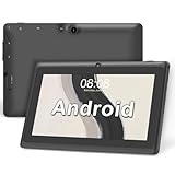 Haehne Tablet 7 Inch Android Tablet Dual Cameras Wi-Fi Bluetooth, Schwarz