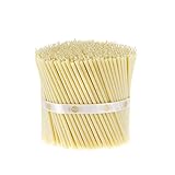 Danilovo 50 Stück Weiß Bienenwachs Kerzen - Orthodoxe Kerzen für Gebet, Rituals, Tischdeko Hochzeit - Ungiftig, Ruß - Tropffrei, Lang, Nachhaltige Produkte, N140, Höhe: 15 cm, Ø 5 mm