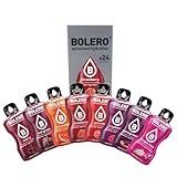 Bolero RED PUNCH MIX 24x9g | Saftpulver ohne Zucker, gesüßt mit Stevia + Vitamin C | geeignet für Kinder, Sportler und Diabetiker