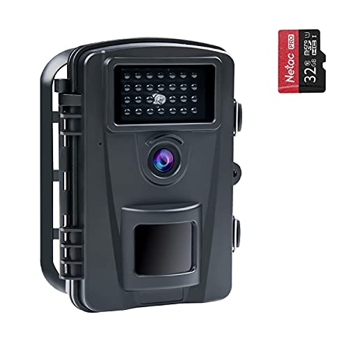 COOLIFE 28MP 1520P HD Wildkamera Fotofalle IP66 Wasserdicht Jagdkamera 940nm IR LEDs Nachtsicht Bewegungsmelder 0,2s Schnelle Trigger Geschwindigkeit Nachtsicht Wildkamera mit 32G Speicherkarte