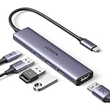 UGREEN Revodok USB C Hub PD100W, 4K HDMI, 3*USB A Datenports USB C Adapter Multiportadapter kompatibel mit iPhone 16, Galaxy S24, Surface, MacBook Pro/Air, iPad Pro/Air, Steam Deck usw.