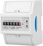 CYTGOUPER XTM75S-U Einphasiger Stromzähler, 35 mm DIN-Schienen-Elektrozähler, 5- und 1-stelliges Display, 4P, einphasiges LCD-Digital-Energiemessgerät für Zuhause, Industrie (20 (80) A)