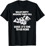 Lindas 5Th Wheel Funny Time to Go Home Camping T-Shirt, Schwarz , 56