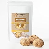 Keto Backmischung Brötchen No20 - Sesam für ca. 8 Low Carb Brötchen vegan - glutenfrei backen - schnell zubereitet - sehr zuckerreduziert - 3er Pack (ca. 24 Brötchen)