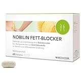 NOBILIN FETTBLOCKER - 60 Tabletten Fettverbrenner, Fettbinder bei Übergewicht, Fatburner zur Gewichtskontrolle, Diät Kapseln zum Abnehmen