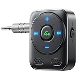 2024 JOYROOM Bluetooth 5.4 Adapter Auto, Aux Bluetooth Adapter【BASS & HiFi Stereo】 Bluetooth Empfänger Klinke Freisprenchanruf Mit LED-Anzeige, KFZ Bluetooth Klinke Adapter Mit 16 Stunden Spielzeit