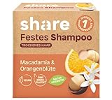 share Festes Shampoo Macadamia & Orangenblüte 60 g – Shampoo Bar spendet ein Hygieneprodukt an einen Menschen in Not – festes Haarshampoo mit wertvollen Ölen – vegane Naturkosmetik