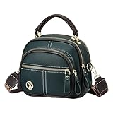 Einfache Leder Umhängetasche, PU Leder Mädchen Moderne Schulter Reisetasche Multifunktions Fach Große Kapazität Damen Tote Taschen, grün, Refer to description