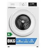 Heinrich´s Waschmaschine, 8kg, 15 Programme, 1400 U/min., Aqua-Stop, LED-Display, inkl. Timer, mit Kindersicherung, langlebiger Inverter Motor, Energieeffizienzklasse A, weiß