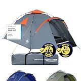 Lumaland Pop Up Zelt | 3-4 Personen Familienzelt | Wurfzelt Innenmaße 210x210x120 cm | Wasserdicht & Windfest | Ideal als Camping, Festival & Reise Zelt | Ultraleicht & Robust [Grau]