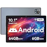 Yicty Tablet 10 Zoll Android Tablets 6 GB RAM + 64 GB ROM Quad-Core 5000 mAh 1280 x 800 HD-Touchscreen 5MP + 8 MP HD-Kamera Bluetooth 5.2 Tablet-PC (Grau)