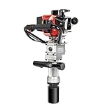 HKDAZZLYN Benzin Pfahlramme 32.6CC 2 Takt Motor Pfostentreiber Benzin Erdbohrer mit 55-70mm Hülsen, Umwandlungskopf & Meißel and-Zug-Start Einzylinder Benzinpfahlramme für Gebäude Zaunbau