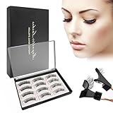 WUSANNA 3 Paar Magnetische Wimpern Magnet Wimpern Wimpern Magnetisch Künstliche Ultradünne Magnete Wiederverwendbare Magnetische Wimpern Kein Kleber für Tägliches Make Up Künstliche Wimpern.