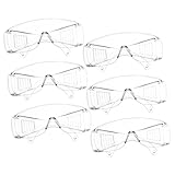 PRETYZOOM 6 Paare Brille augenschutz Augen Schutz Abdeckung für Erwachsene schützend Schilde Wissenschaft Universal- Laborgläser Plastik Transparent