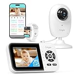 Simyke Intelligenter Babyphone mit Kamera und Audio, Dual-Modus, WiFi-Ein-/Ausschalter, 7,1 cm (2,8 Zoll) Display, App, 1080p Kamera, 1500 Fuß Reichweite