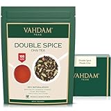 VAHDAM, Double Spice Chai Spiced Black Tea (200g) Stark & Würzig | 100% Natürliche Inhaltsstoffe - Schwarzer Tee, Kardamom, Zimt, Nelken, Schwarzer Pfeffer | Brühen Chai Latte