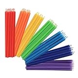 NKlaus Chakra Kerzen Set 16 cm – 49 Stück in 7 Farben – Stabkerzen durchgefärbt, tropffrei & rußfrei – für Meditation, Rituale, Yoga & Dekoration 40770