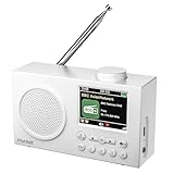 Mycket Portable DAB/DAB+ Radio, FM Digital Radios with Bluetooth, Small Rechargeable Radio, 2.4 Inch Colour Display, Dual Alarm Clock, Sleep Timer, 40 Preset Stations, Kitchen Radios with USB Charging