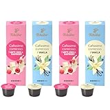 Tchibo Cafissimo Probierset Limited Edition Espresso Raspberry White Choc & Vanilla, 40 Stück (4x 10 Kaffeekapseln), nachhaltig & fair gehandelt