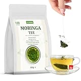 ULTHMOK Moringa Tee 100 teebeutel, 100% Natur, Keine Zusatzstoffe, Kräuterteebeutel für Gesunden Genuss