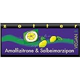 Zotter Dunkle Schokolade mit Amalfizitrone & Salbeimarzipan, handgeschöpft (70 g) - Bio