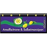 Zotter Dunkle Schokolade mit Amalfizitrone & Salbeimarzipan, handgeschöpft (70 g) - Bio