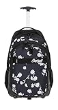 Elephant Trolley Mädchen Schultrolley Hero Signature Schulranzen Schultasche Trolly Rucksack 12800 Auswahl (Black Flower (Schwarz/Blume))