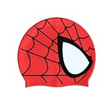 Badekappe für Kinder, Schwimmkappe Bademütze, Spider Man Badehaube, Schwimmhaube Silikon, Jungen und Mädchen im, Bequeme Passform für langes und kurzes Haar