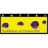 Zotter Bitterschokolade mit Heidelbeeren & Zitronencreme, handgeschöpft (70 g) - Bio