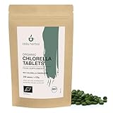 BIO Chlorella Presslinge 500mg, 250 Tabletten (125g), Chlorella Alge, Mikroalge Chlorella Vulgaris aus biologischem Anbau, 100% Natürlich und rein, Vegan