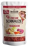 Bosch Freshe Schnauze - Erdig rotes Ackergemüse 1 x 200 g | Topping für Hundefutter | Für Trockenfutter und Nassfutter geeignet | mit frischer Rote Bete, Karotten, Kartoffeln & Hagebutten