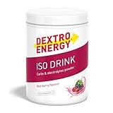 Dextro Energy, Iso Drink Elektrolyte Sport Getränkepulver, Red Berry, Mit Natrium, Magnesium, Kalium, Chlorid, für schnelle Energie, 440g