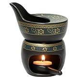 Salubrito Keramik Duftlampe Teelicht, Duftöl Lampe, Duftlampe für ätherische Öle, Aromalampe für Wohnkultur, Perfekte Geschenkideen