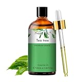 Teebaumöl Ätherisches Öl Reine 100ML, PHATOILÄtherische Öle für für Gesicht, Pickel, Haare und Nagel Erstklassige Qualität, Aroma Duftöl Teebaum Öl für Diffuser Kerzen, Tee Tree Oil