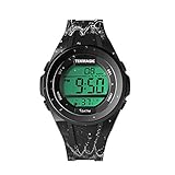 Sportuhr für Jungen 10 ATM Wasserdichte Schwimmuhr mit Funktionen von Stoppuhr, Chronograph und Wecker, Doppelte Zeitzonenanzeige, 12/24 Stunden Format Wählbar, blacks, Band