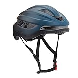 Rennrad-Mountainbike-Helm, extra groß, für Erwachsene, leicht, Mountainbike-Helm mit verstärkendem Skelett (Farbverlauf, Marineblau, Schwarz)